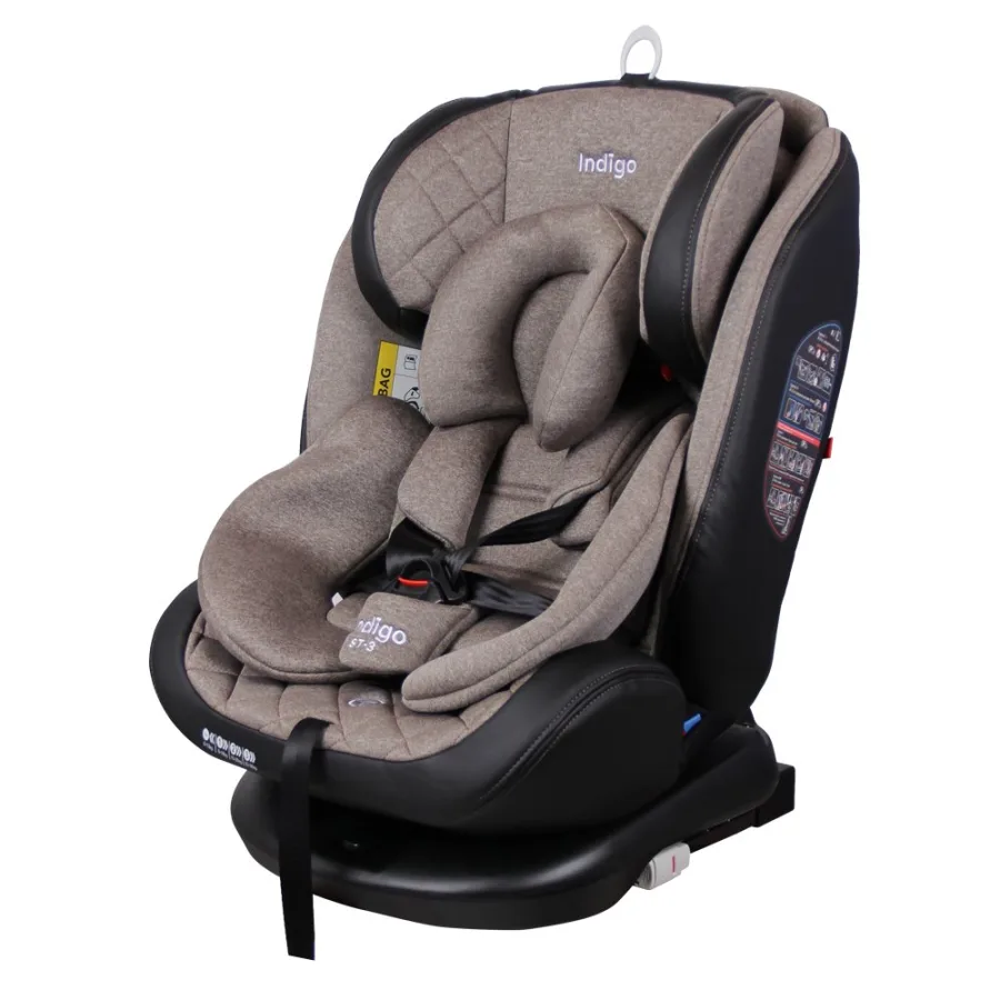 Автокресло Indigo Aero Isofix ST-3, Бежевый — главный ракурс