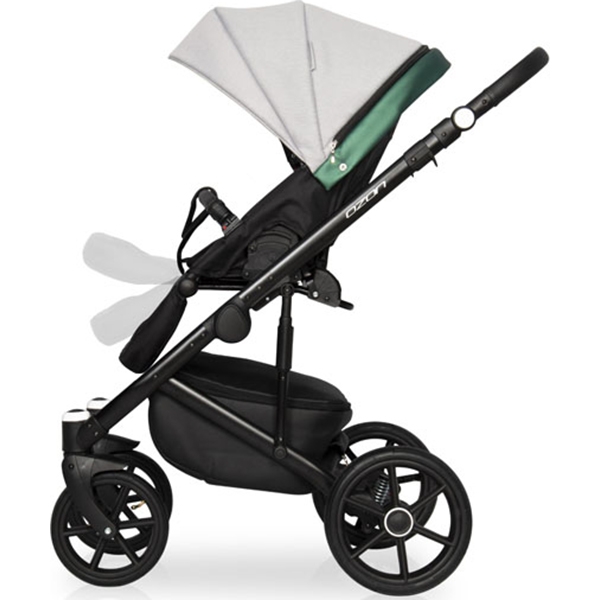 Детская коляска Riko Basic Ozon Shine 3 в 1, эко-кожа — фото 8