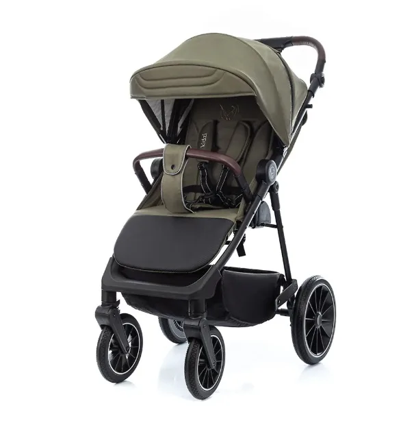 Детская прогулочная коляска Kidzi Storm, Оливковый — главный ракурс