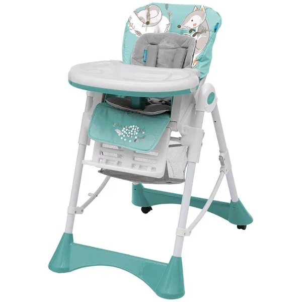 Детский стульчик для кормления Baby Design Pepe, 05 Бирюзовый — главный ракурс