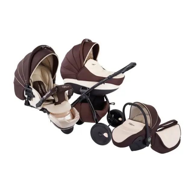 Детская коляска Tutis Zippy New Leather 3 в 1 экокожа — главный ракурс