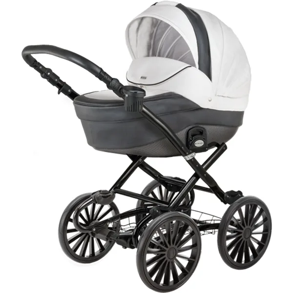 Детская коляска BeBe-Mobile Gulia Deluxe Carbon 2 в 1, экокожа — главный ракурс