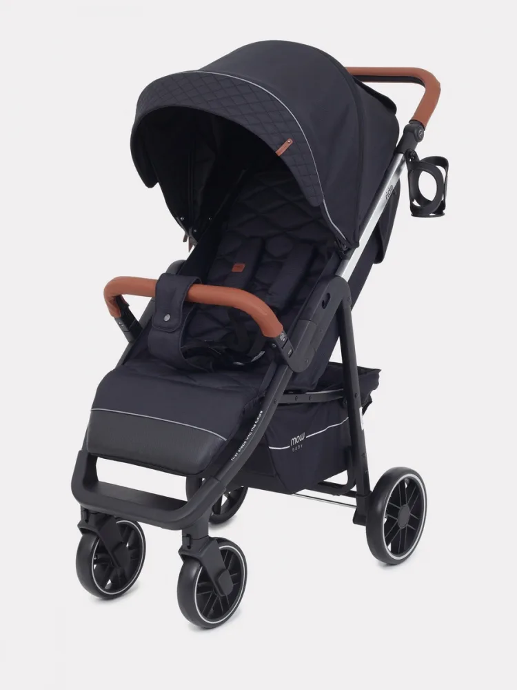 Детская прогулочная коляска Mowbaby Ride 2022 на серебряной раме, Beige — главный ракурс