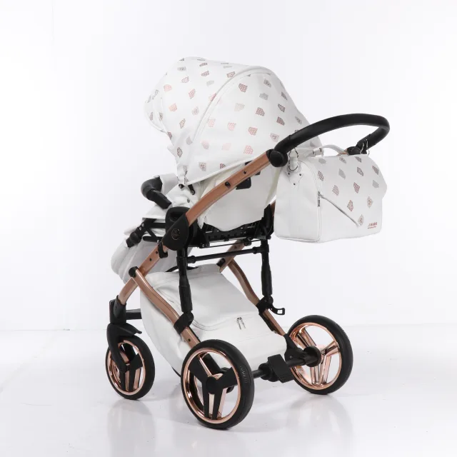 Детская коляска Junama Diamond Glow 2 в 1, эко кожа — фото 18