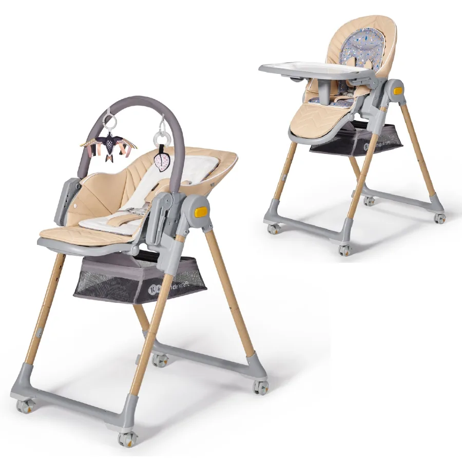 Детский стульчик для кормления Kinderkraft Lastree, Grey — главный ракурс