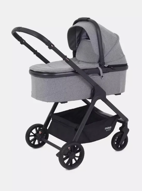 Детская коляска Mowbaby Move 2 в 1 с сумкой, Black — главный ракурс