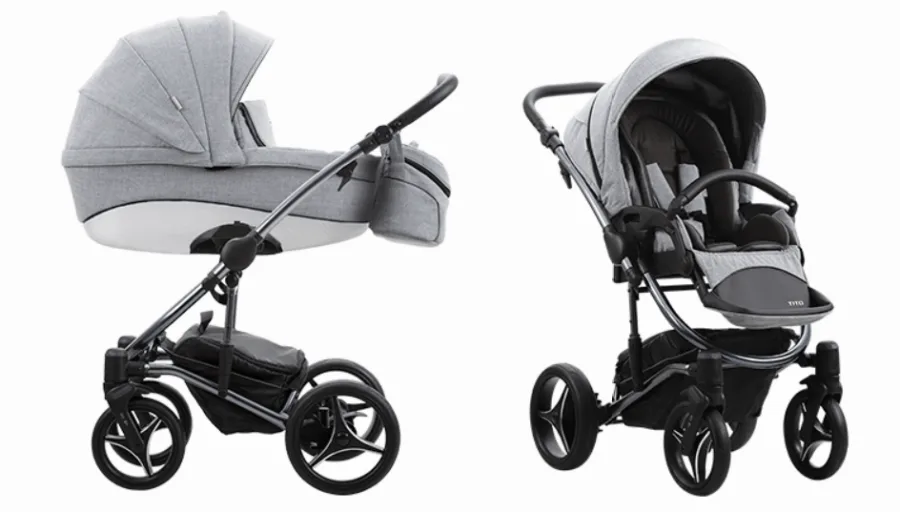Детская коляска Bebetto Tito Premium Class Dark 3 в 1 — главный ракурс