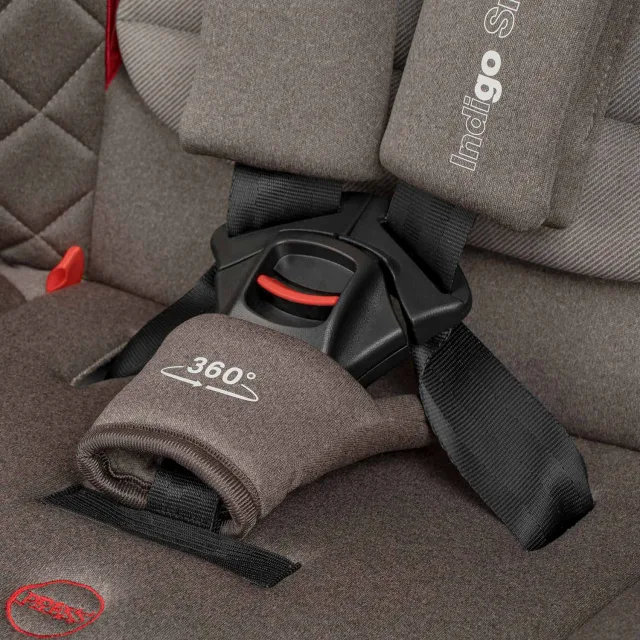 Детское автокресло Indigo Smart+ Isofix, капюшон, подножка — фото 14