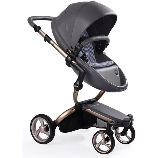 Детская коляска Mima Xari Flair 3G 2 в 1, кожа, шасси Rose Gold — фото 5