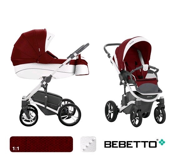 Детская коляска Bebetto Tito Chanel 2 в 1, ткань+эко-кожа — фото 13