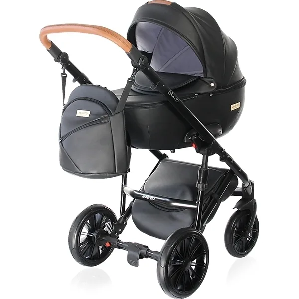 Детская коляска Everflo Bliss 2 в 1, экокожа, Black — главный ракурс