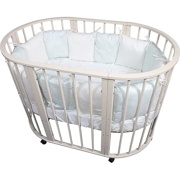 Овальная детская кроватка Nastella Baby Molly 7 в 1 без маятника — фото 3