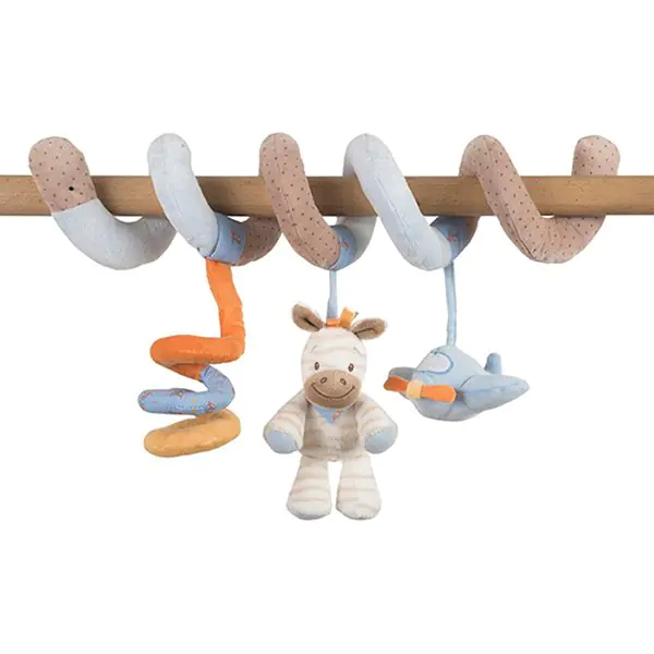 Мягкие игрушки Nattou Toy spiral Наттоу Той спираль Arthur & Louis Зебра и Носорог 644181 — фото 1