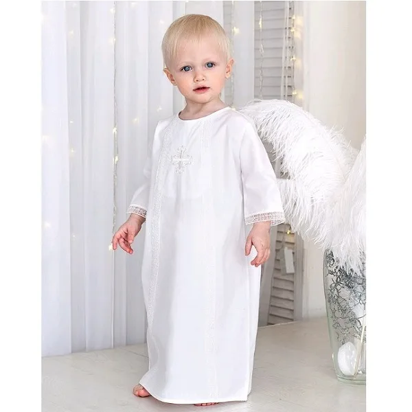 Крестильная рубашка для мальчика Makkaroni Kids Антон — фото 1