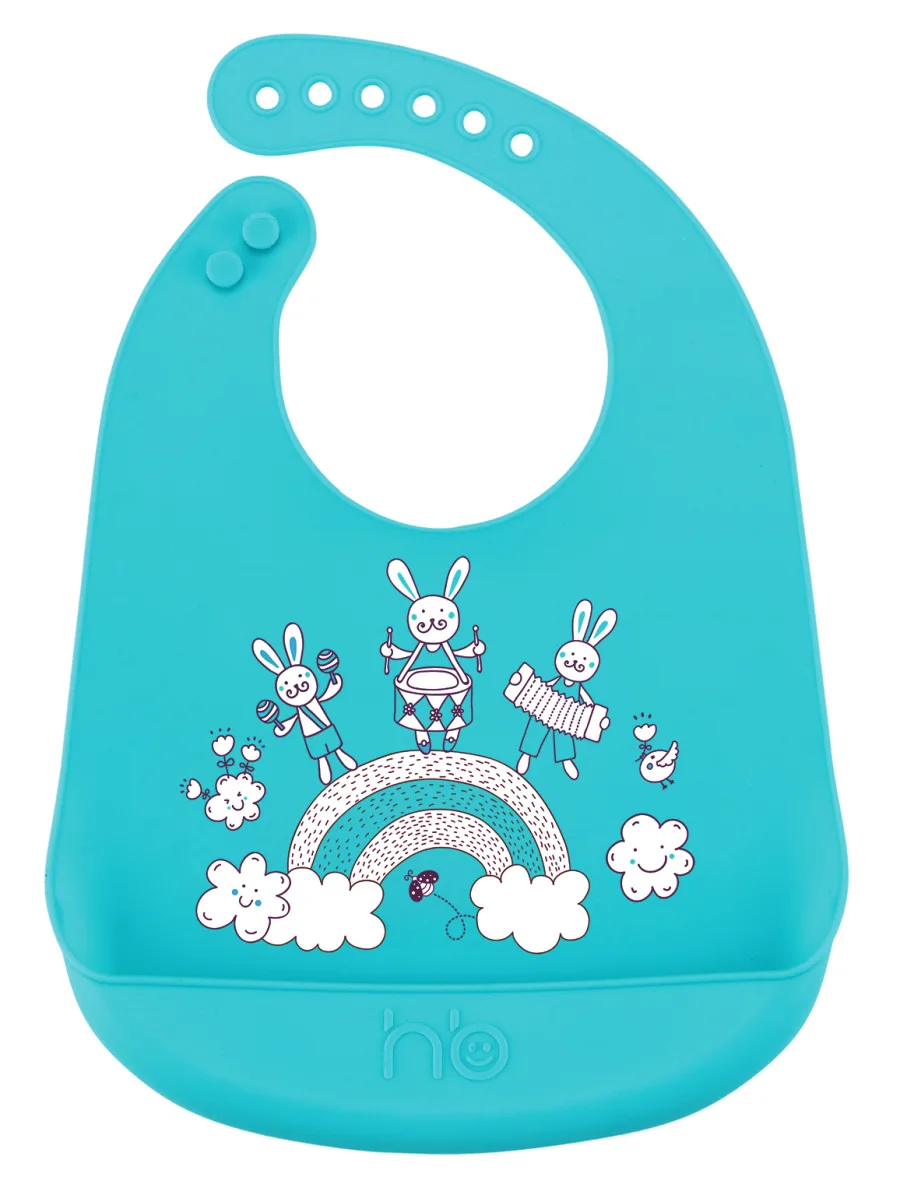 Нагрудник силиконовый Happy Baby Bib Pocket (16006), Red — главный ракурс