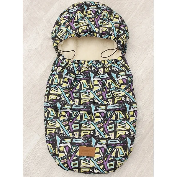 Универсальный меховой конверт AmaroBaby Little Friend Абстракция 80х45 см — фото 5