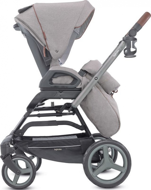 Детская коляска Inglesina Quad System 2 в 1 на шасси Quad Titanium Black Cognac — фото 7
