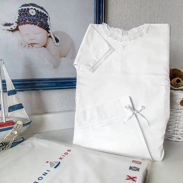 Крестильный комплект для мальчика Makkaroni Kids Angel, 3 предмета — фото 2
