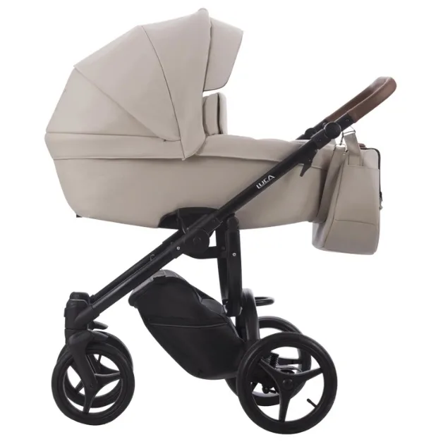 Детская коляска Bebetto Luca Old Pro 2 в 1, 17 бежевая кожа — главный ракурс