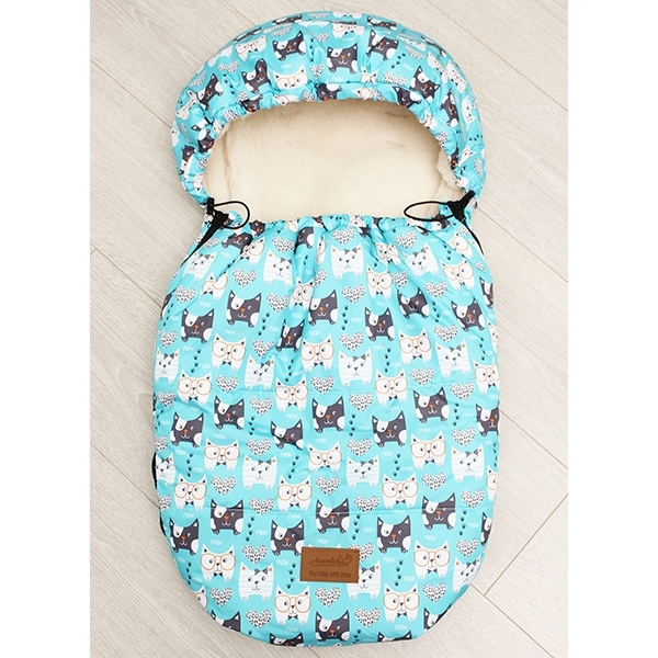 Универсальный меховой конверт AmaroBaby Little Friend Собачки 80х45 см — фото 1
