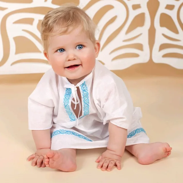 Крестильная рубашка для мальчика Makkaroni Kids Владимир — фото 2