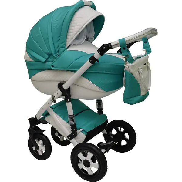 Детская коляска Anmar Bugatti 2 в 1, экокожа — главный ракурс