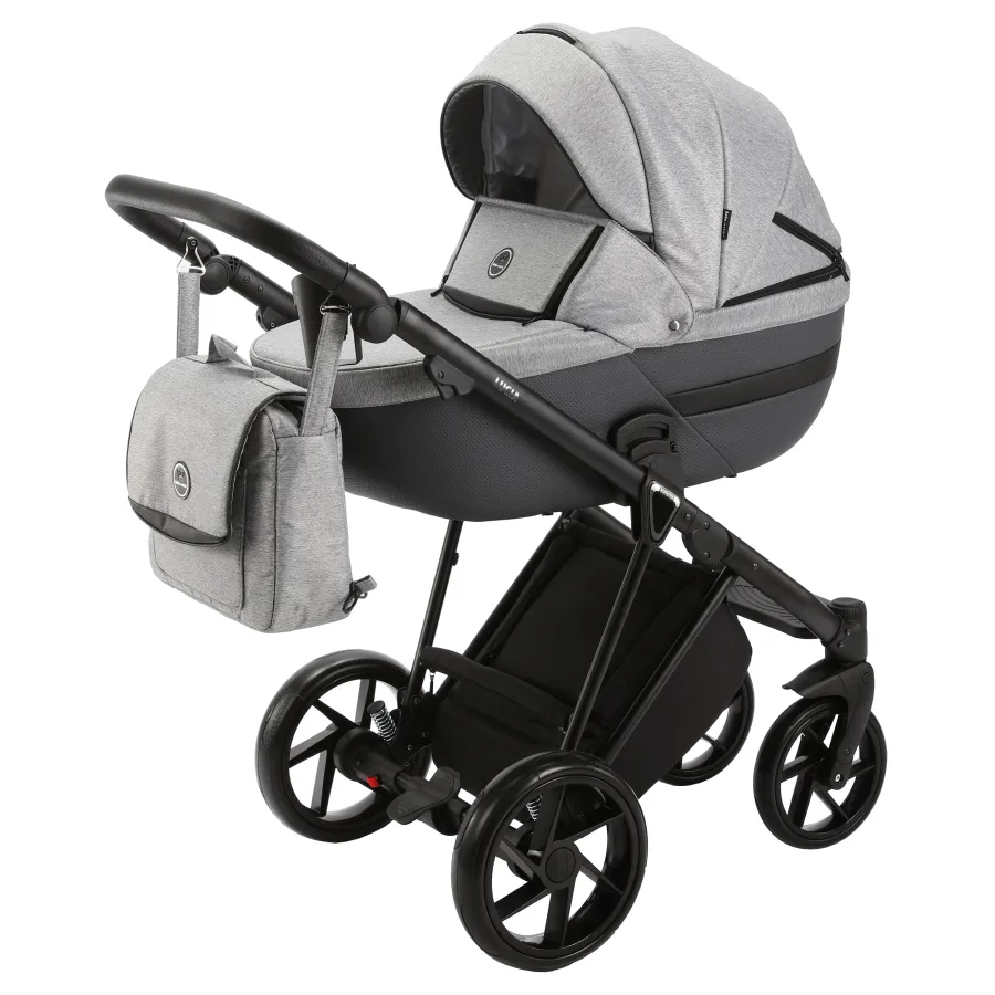 Детская коляска Bebe-Mobile Lucia 3 в 1, Серый — главный ракурс