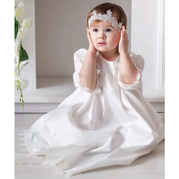 Крестильный комплект для девочки Makkaroni Kids Варвара, 2 предмета — фото 2
