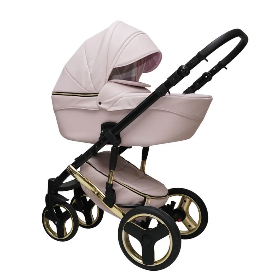Детская коляска Ray Ultra Gold 3 в 1, 39 розовая кожа — главный ракурс
