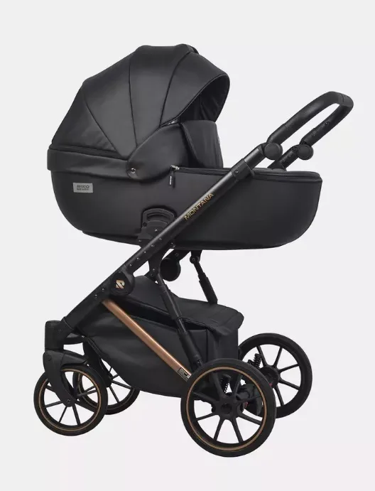 Детская коляска Riko Basic Montana Premium Copper 2 в 1, 12 Black — главный ракурс
