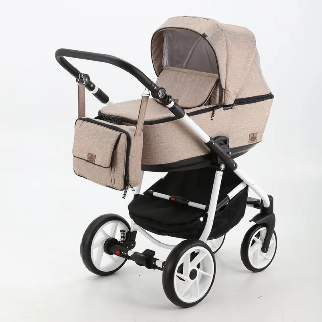 Детская коляска BeBe-Mobile Gusto 3 в 1, ткань+экокожа — фото 7