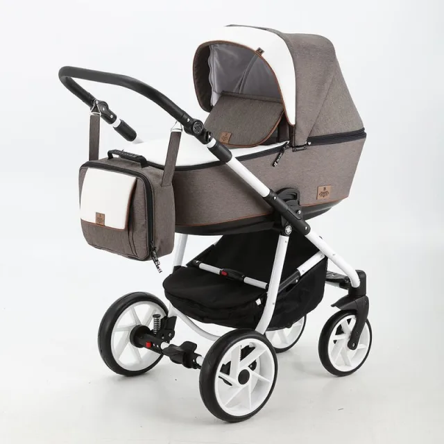 Детская коляска BeBe-Mobile Gusto 3 в 1, ткань+экокожа — фото 4