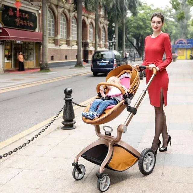 Детская коляска Hot Mom 2 в 1, эко-кожа — фото 6