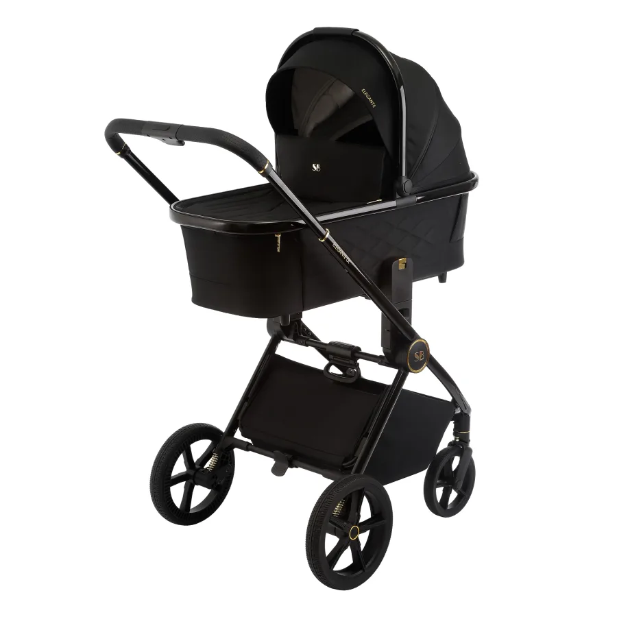 Детская коляска Sweet Baby Elegante GL 3 в 1, Black — главный ракурс