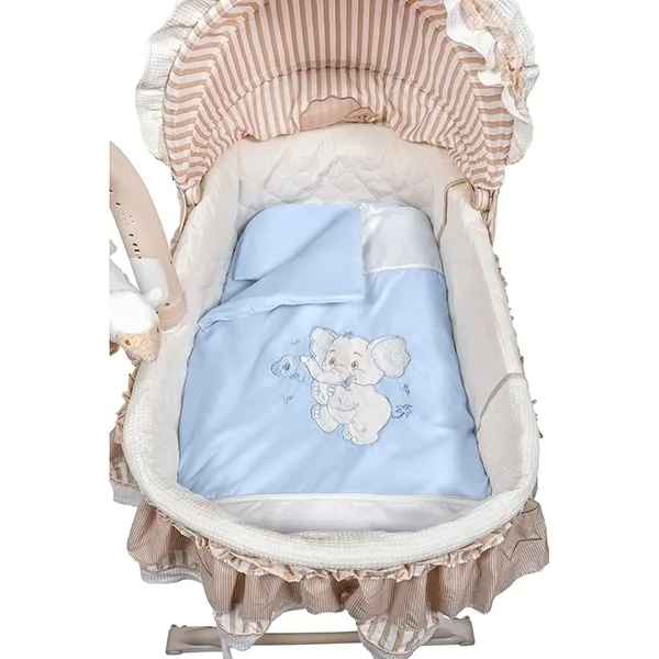 Набор постели в люльку Kids Fashion Elefant, 6 предметов, Бежевый — главный ракурс