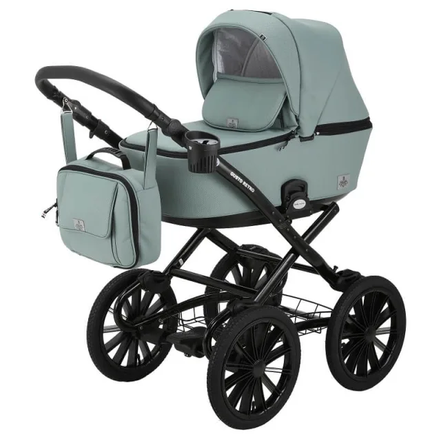 Детская коляска Bebe-Mobile Gusto Retro Deluxe 3 в 1, 100% экокожа — фото 5