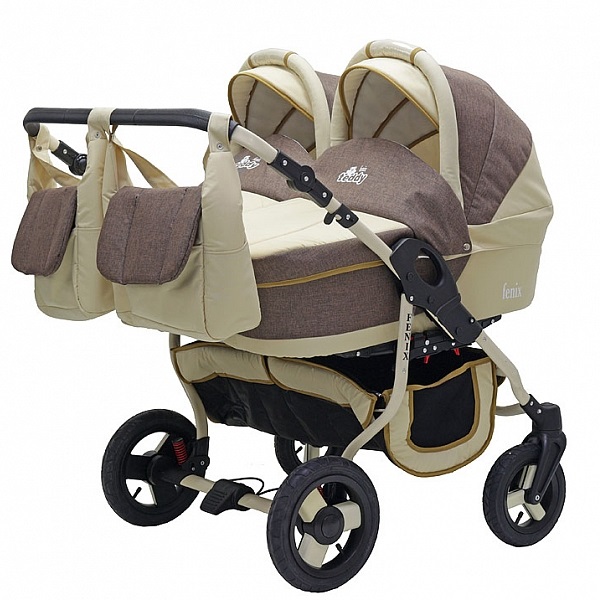 Детская коляска для двойни Teddy (BartPlast) Fenix Duo 2 в 1 — фото 12