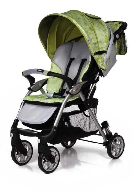 Детская прогулочная коляска Jetem Tourneo, flower blue/light grey — главный ракурс