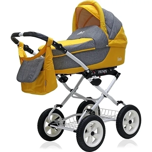 Детская коляска BartPlast Fenix Classic 2 в 1, 01 темно-синий — главный ракурс