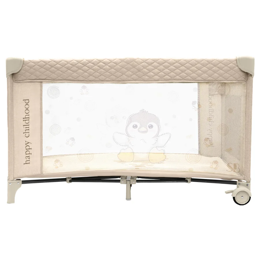 Детский манеж Sweet Baby Calma, Beige Penguin — главный ракурс