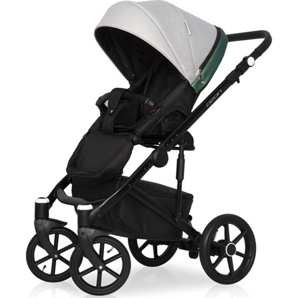 Детская коляска Riko Basic Ozon Shine 3 в 1, эко-кожа — фото 13