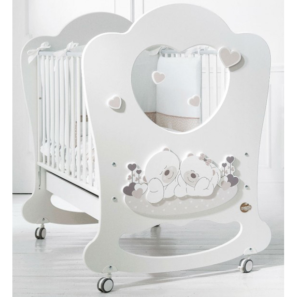 Детская кроватка Baby Expert Sogno, колесо + качалка — фото 3