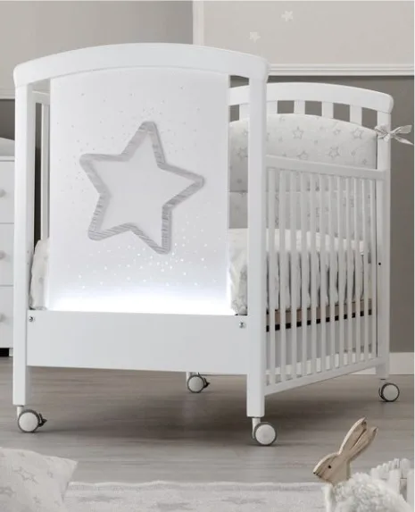 Детская кроватка Erbesi Star LED, ящик