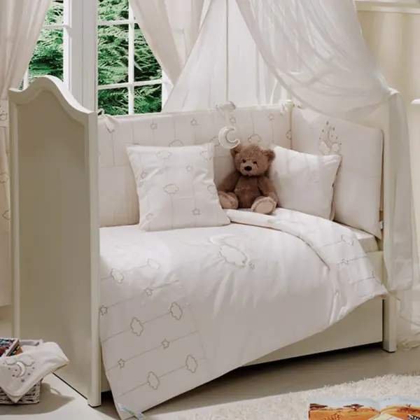 Сменный комплект белья Fiorellino Luna Elegant Фиореллино Луна Элегант в кроватку, 3 предмета, Вариант 1 — главный ракурс