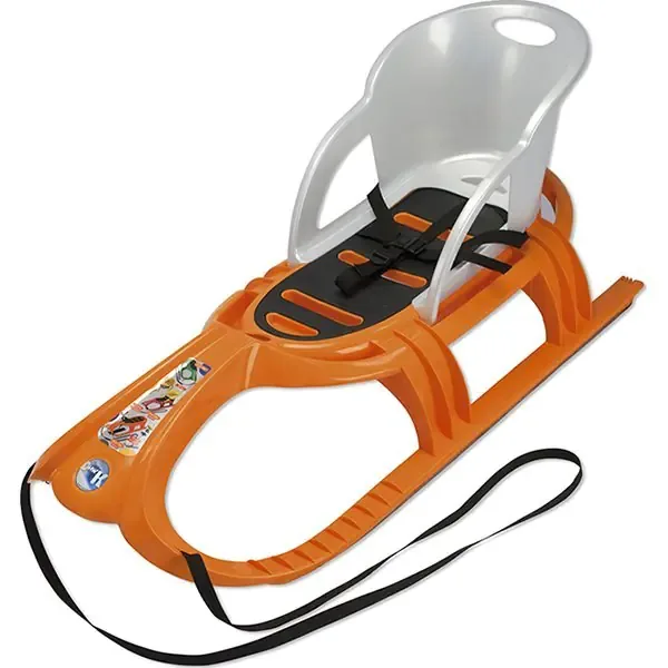 Детские санки KHW Snow Tiger Comfort (Со спинкой ), Eisblau — главный ракурс