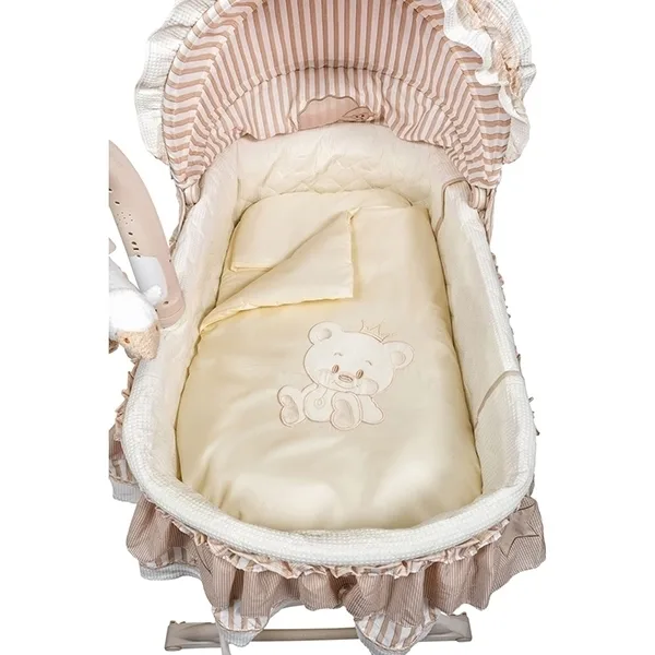 Набор постели в люльку Kids Fashion Royal Bear, 6 предметов, Бежевый — главный ракурс