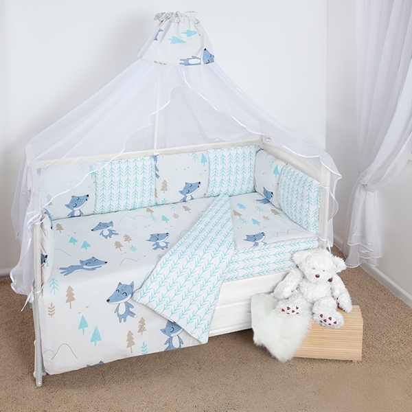Комплект постели WB Premium в кроватку AmaroBaby В Лесу, 19 предметов — фото 1