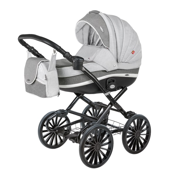 Детская коляска BeBe-Mobile Ines R 2 в 1, ткань+эко-кожа — фото 16