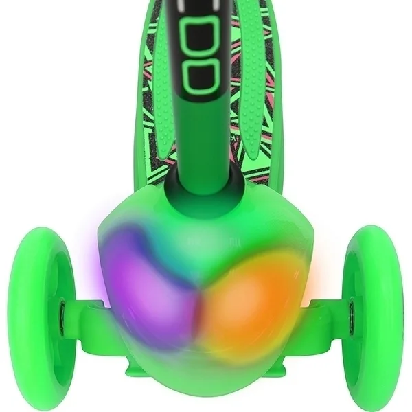 Трехколесный самокат Y-Scoo RT Trio Diamond 120 Kaleidoscope со светящейся платформой — фото 17