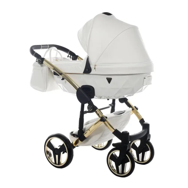 Детская коляска Junama Diamond Individual V2 2 в 1 на золотой раме — фото 3